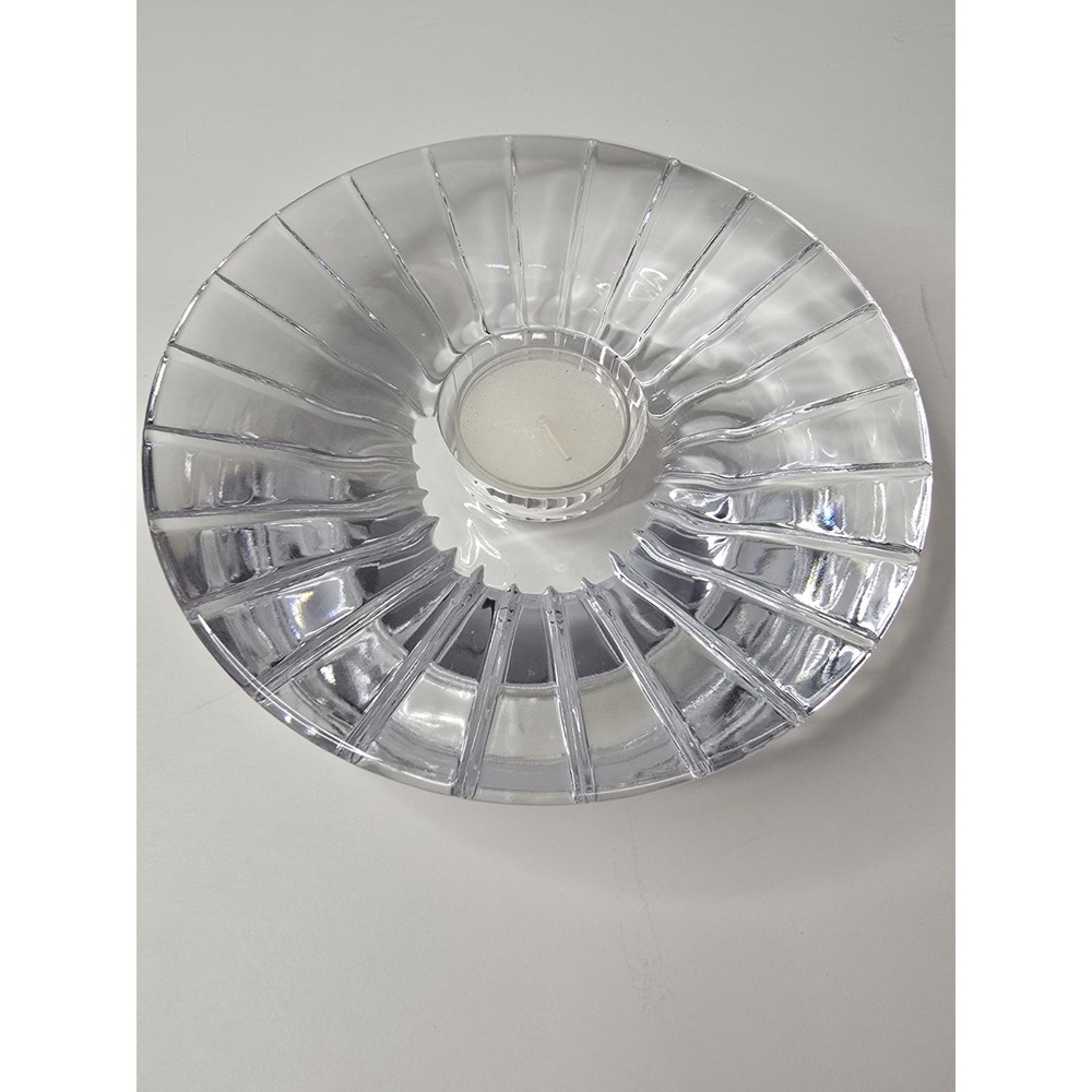 Mikasa Slovenia Radiant Crystal Glass Votive‎ Candle Holder  7 inch